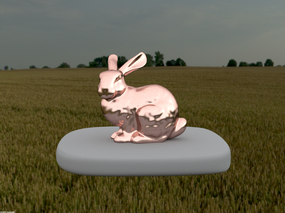 microfacet bunny in env